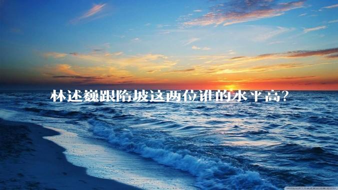 林述巍跟隋坡这两位谁的水平高？