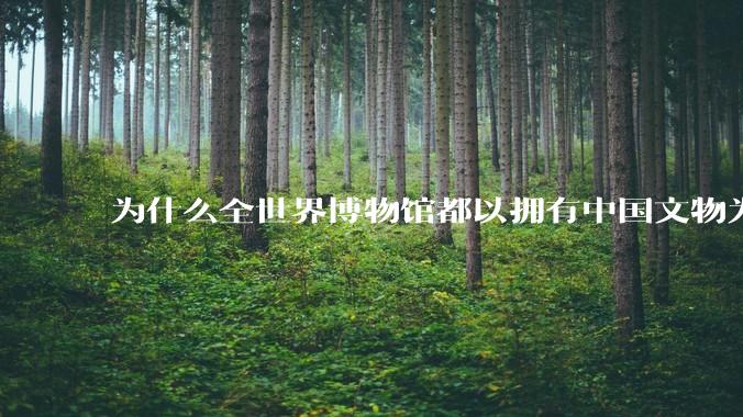 为什么全世界博物馆都以拥有中国文物为荣耀？